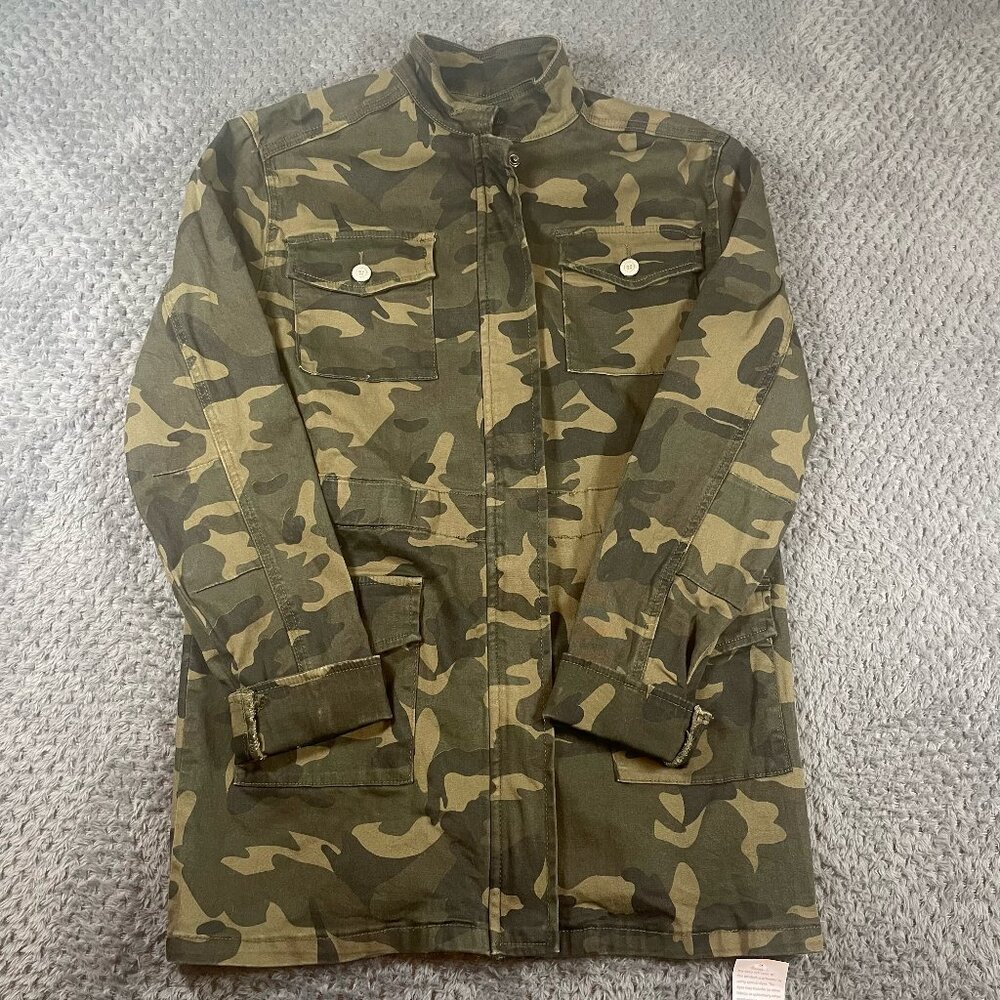 NWOT Altar'd State‎ Camo Utility Jacket Size Small Green Cotton Pockets Military